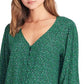 Blusa Sanctuary Feminina Noelle Smocked Cuff Verde Tamanho Grande