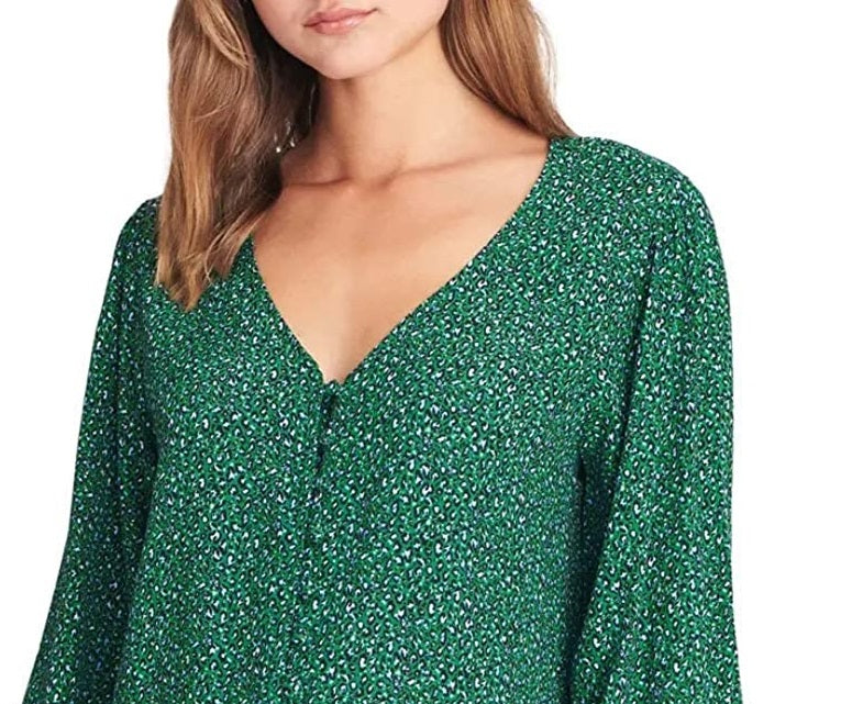 Blusa Sanctuary Feminina Noelle Smocked Cuff Verde Tamanho Grande