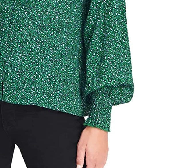 Blusa Sanctuary Feminina Noelle Smocked Cuff Verde Tamanho Grande