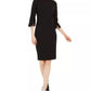 Vestido Calvin Klein Feminino Manga Dividida Preto Tamanho 6