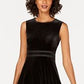 Vestido Calvin Klein Velvet Illusion A Line Feminino Preto Tamanho 16