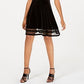 Vestido Calvin Klein Velvet Illusion A Line Feminino Preto Tamanho 16