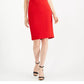 Vestido Calvin Klein Feminino com Cinto e Mangas Babadas, Vermelho, Tamanho 8
