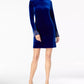 Vestido Calvin Klein Feminino Manga Sino Azul Tamanho 16