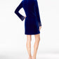 Vestido Calvin Klein Feminino Manga Sino Azul Tamanho 16