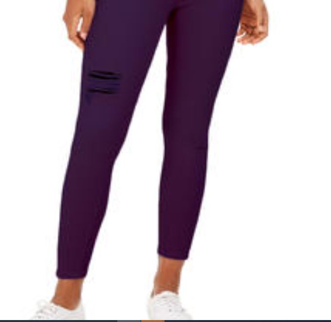 Calça jeans skinny feminina de cintura alta e tornozelo rosa da Celebrity, tamanho 11, roxa