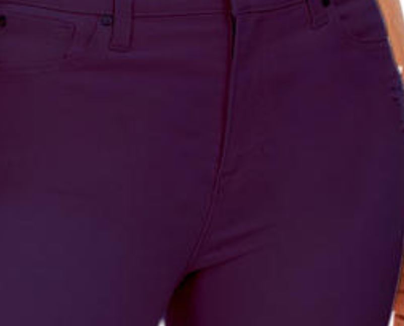 Calça jeans skinny feminina de cintura alta e tornozelo rosa da Celebrity, tamanho 11, roxa