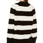 Cardigan listrado feminino Calvin Klein, branco, tamanho médio