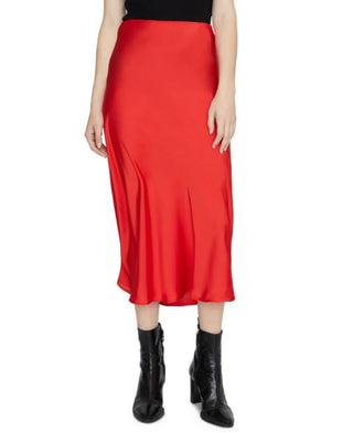 Saia midi feminina Sanctuary Everyday vermelha tamanho médio