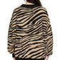 Suéter feminino Sanctuary Wild Kingdom com estampa animal, preto, tamanho extragrande