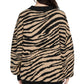 Suéter feminino Sanctuary Wild Kingdom com estampa animal, preto, tamanho grande