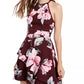 Vestido floral infantil Speechless, corte A, vermelho, tamanho 11