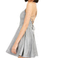 Vestido de renda brilhante Speechless Juniors, tamanho 7, prateado