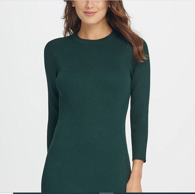 Vestido tubinho de malha feminino DKNY verde tamanho grande