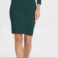 Vestido tubinho de malha feminino DKNY verde tamanho grande