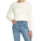 Suéter feminino vintage à prova de intempéries com cílios, branco, tamanho extragrande
