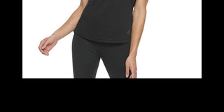 Camiseta de corrida feminina Adidas com 3 listras no ombro, preta, tamanho pequeno