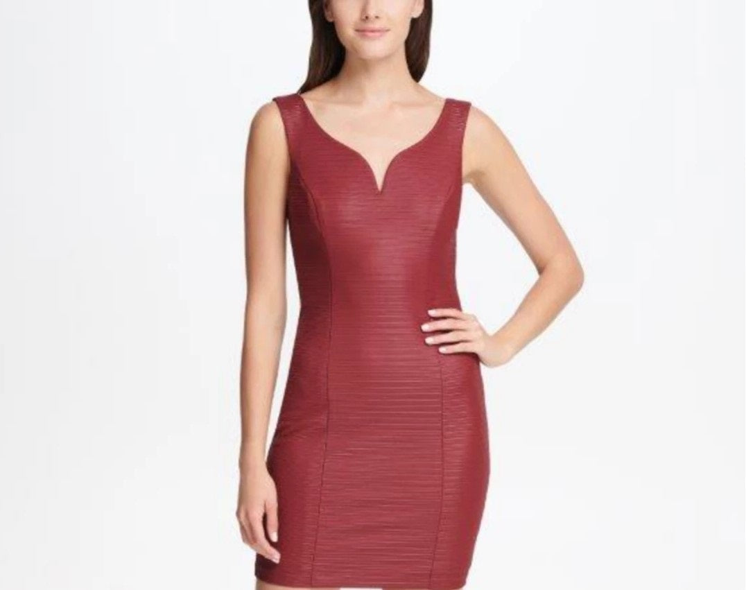 Vestido justo feminino Guss Sweetheart vermelho tamanho 2