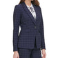 Tommy Hilfiger Blazer Feminino com Estampa de Janela e Botão Único Azul Tamanho 2
