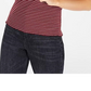Top de malha canelada com cadarço Hippie Rose Juniors, vermelho escuro, tamanho extra grande