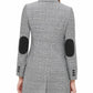 Blazer xadrez feminino Tommy Hilfiger para usar no trabalho, jaqueta cinza, tamanho 2