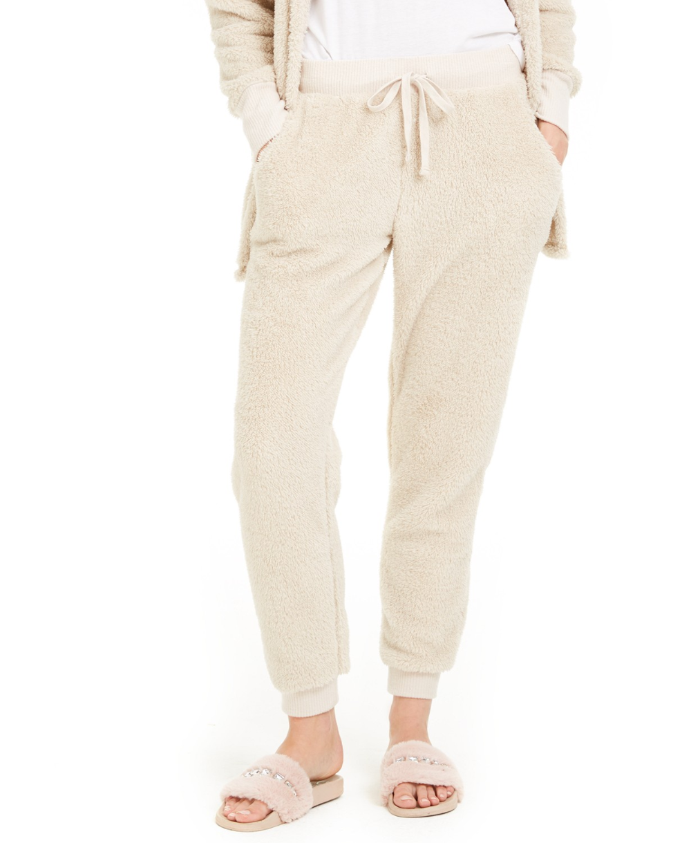 Calça Jogger Plush Hippie Rose Juniors Bege Tamanho Grande