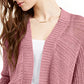 Cardigan Hippie Rose Juniors Texturizado Manga Dolman Roxo Tamanho P