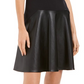 Vestido feminino N Natori em couro sintético e babados estilo mergulho, preto, tamanho 16