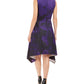 Vestido feminino N Natori com estampa floral abstrata e corte A, roxo, tamanho 16