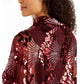 INC International Concepts Feminino Art Déco Sequin Wrap Vermelho Tamanho Regular