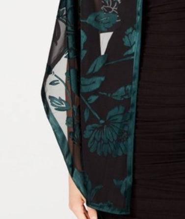 INC International Concepts Blusa Feminina Burnout Contraste Floral Verde Tamanho Regular