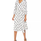 Vestido midi xadrez com babados e bainha, tamanho 14, da Jessica Howard, feminino