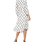 Vestido midi xadrez com babados e bainha, tamanho 14, da Jessica Howard, feminino
