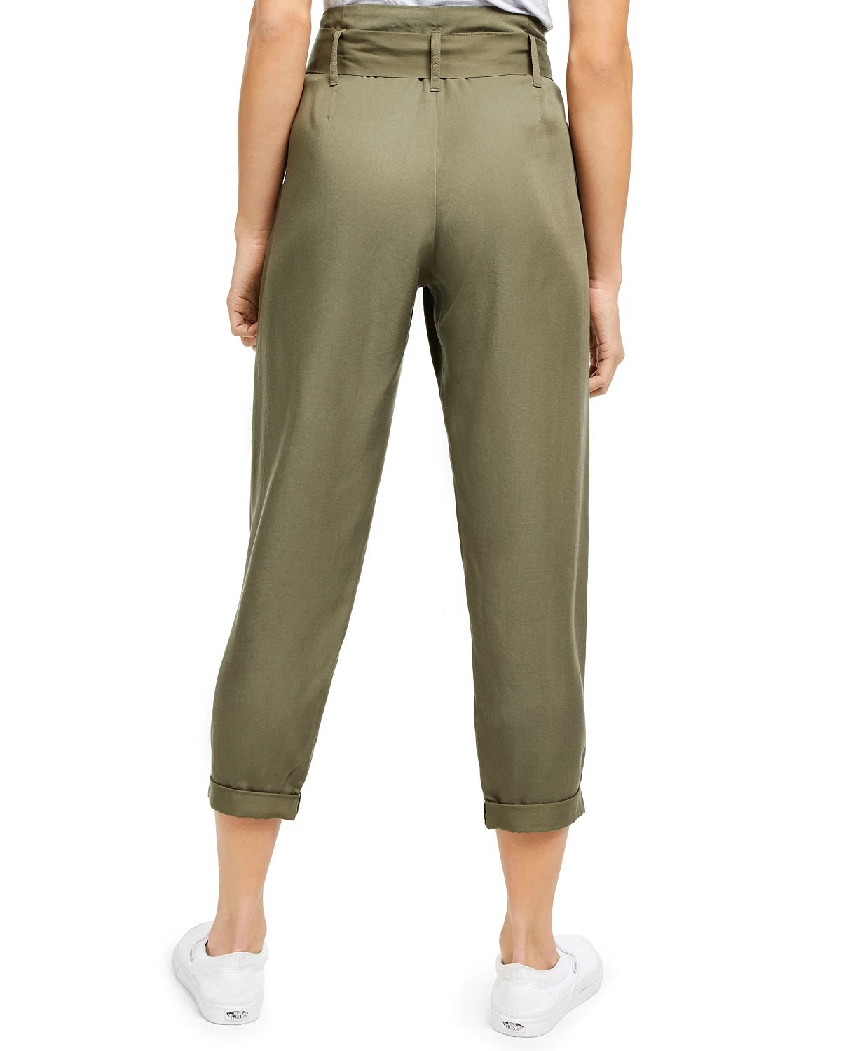 Calça Paperbag de Cintura Alta Indigo Rein Juniors Verde Tamanho Médio