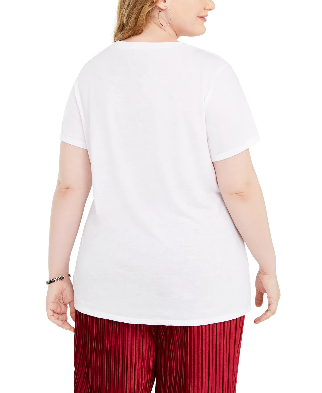 Camiseta feminina moderna Lux com estampa de buldogue francês, tamanho 1X, branca
