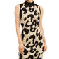 Vestido suéter com estampa de leopardo e glitter Planet Gold Juniors, amarelo, tamanho grande