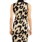 Vestido suéter com estampa de leopardo e glitter Planet Gold Juniors, amarelo, tamanho grande