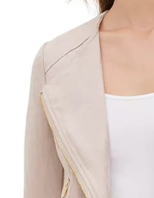 Jaqueta Calvin Klein Feminina Camurça Sintética Marrom Tamanho P