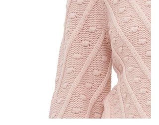 Suéter Calvin Klein Feminino Popcorn Knit Gola Falsa Rosa Tamanho X-G