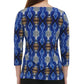 Blusa Calvin Klein Feminina Manga 3/4 Azul Tamanho X-G