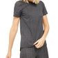 Blusa feminina Michael Kors preta xadrez, manga curta, gola redonda, tamanho grande, prateada