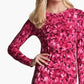 Vestido curto feminino Michael Kors com estampa floral e babados, tamanho médio, rosa Tedo