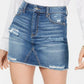 Minissaia jeans rasgada Tinseltown Junior's azul tamanho 3