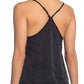 Camisola com acabamento em renda Love Fire Juniors, preta, tamanho grande