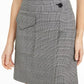 Calvin Klein X-Fit Slim Fit Saia Xadrez Faux Wrap Feminina Carvão Tamanho 2