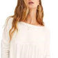Camiseta feminina Forever Your Girl Drape da Free People, branca, tamanho pequeno