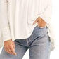 Camiseta feminina Forever Your Girl Drape da Free People, branca, tamanho pequeno