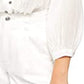 Blusa camponesa de algodão Cool Meadow feminina Free People, branca, tamanho pequeno