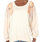 Camisa feminina Feelin' It Patch da Free People, coral, laranja, tamanho pequeno