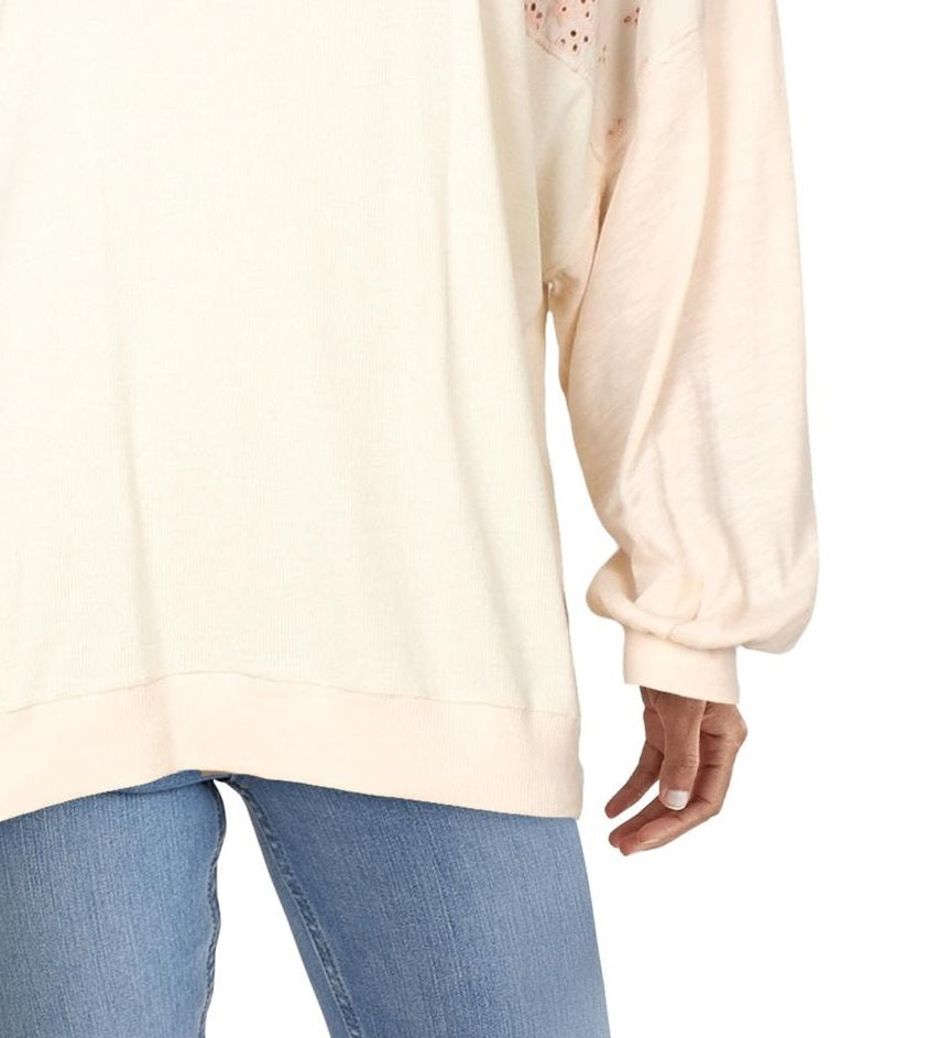 Camisa feminina Feelin' It Patch da Free People, coral, laranja, tamanho pequeno